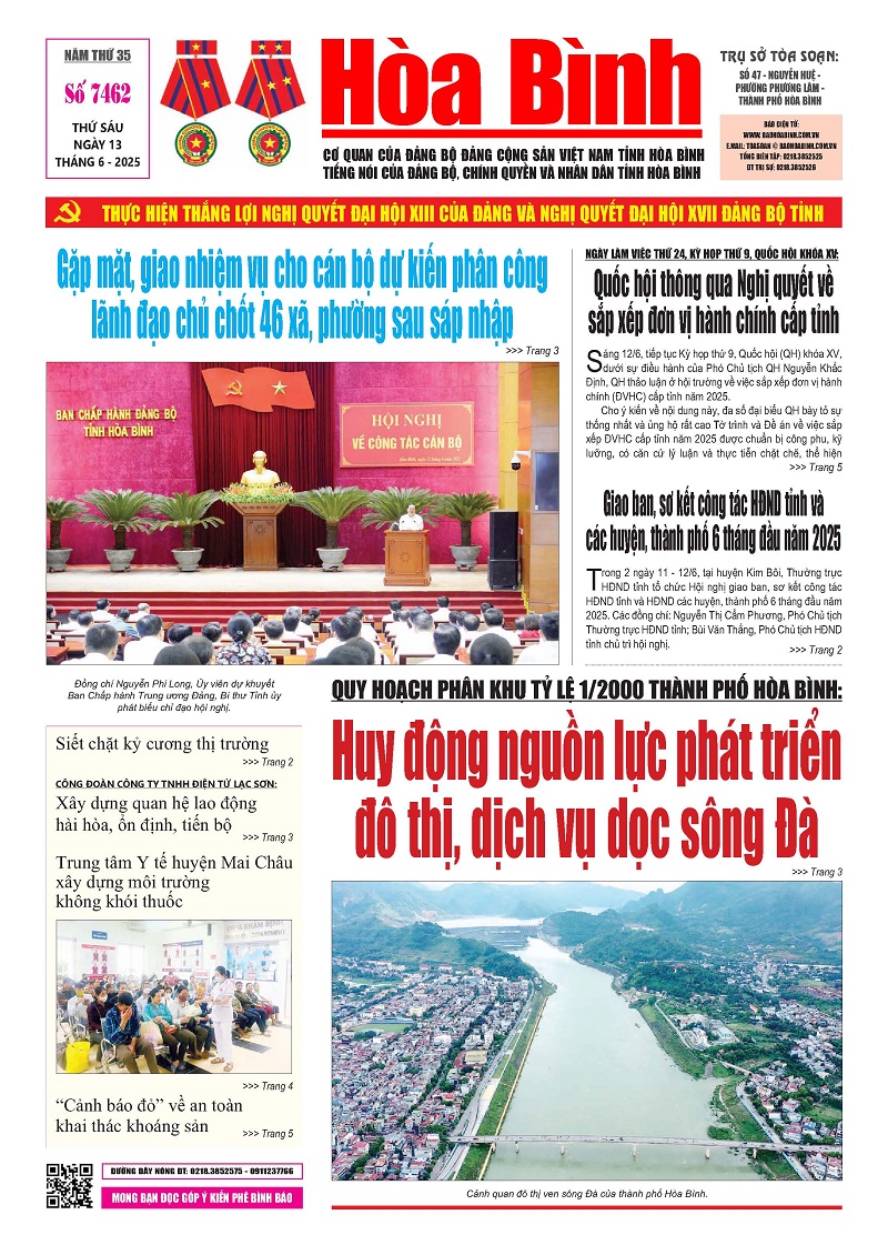 Báo Hòa Bình số 7462